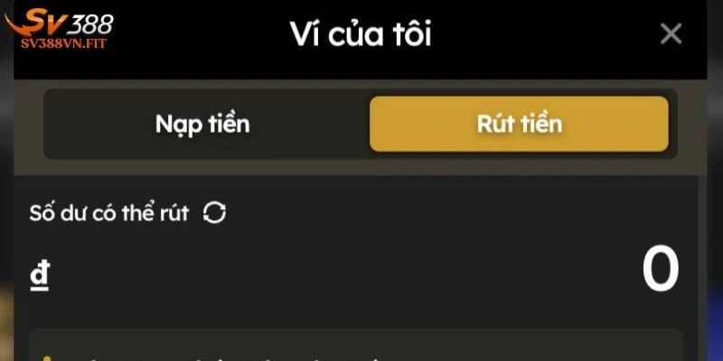rút tiền Sv388